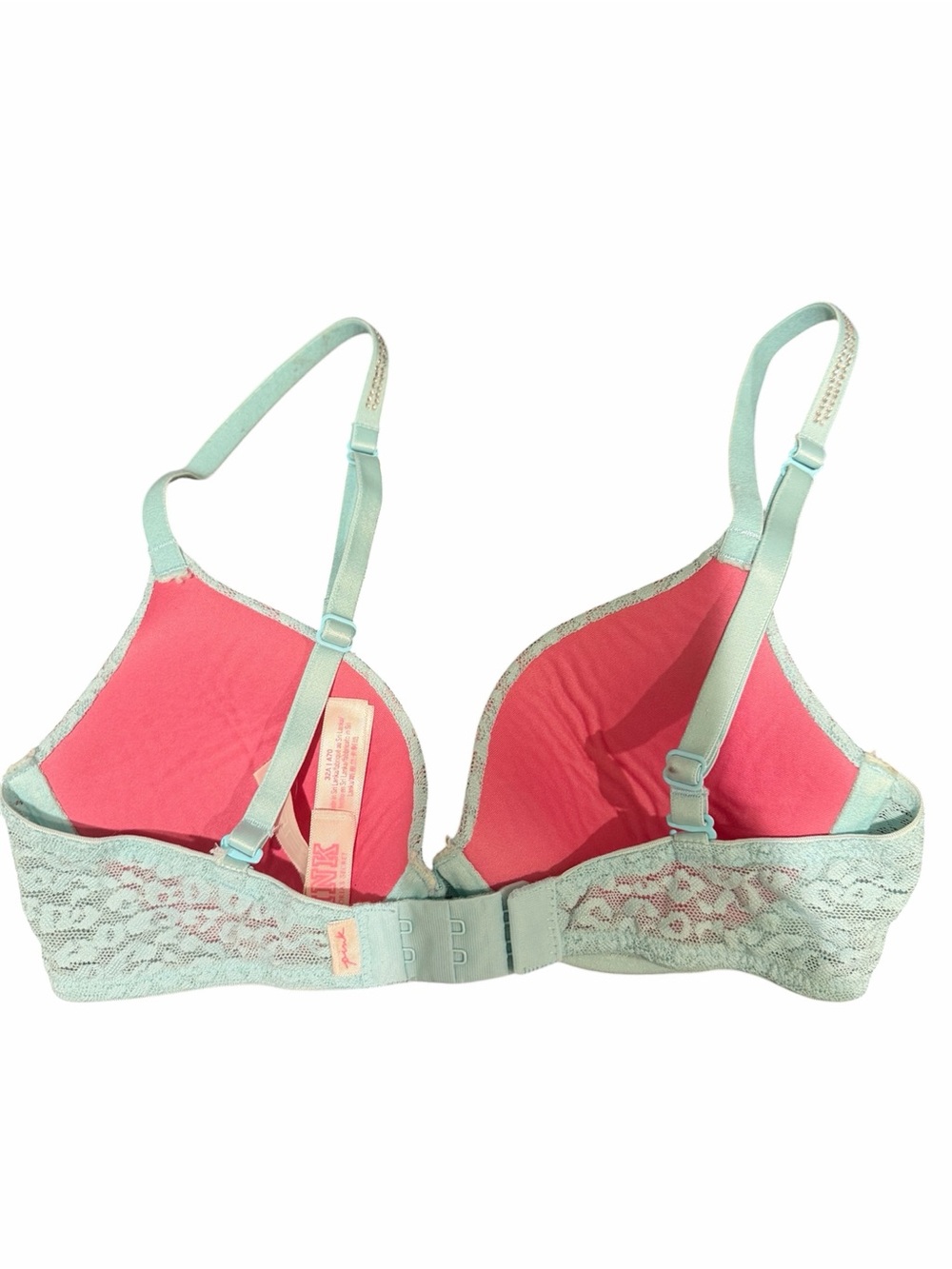 PINK Victoria's Secret Mint Lace T-Shirt Bra - Picture 2 of 4